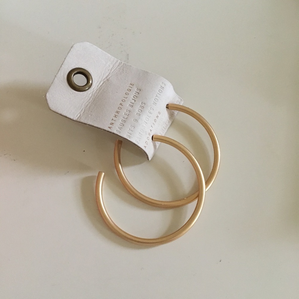 Golden metal hoops from Anthropologie.
